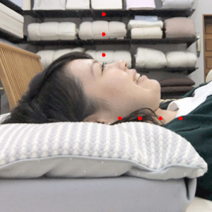 大阪　睡眠改善研究室のオーダーメイド枕、作成事例