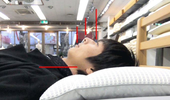 枕のオーダーメイドを大阪　睡眠改善研究室ですると　男性１
